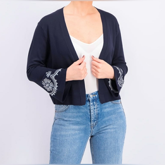 Tommy Hilfiger Embroidered Cardigan - Picture 1 of 9